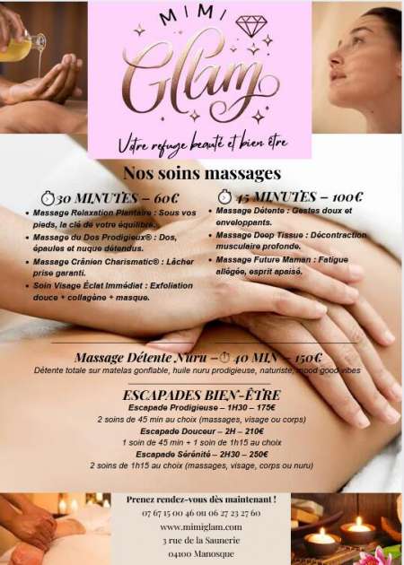 Massage tantrique, soins, bien-être et glamour